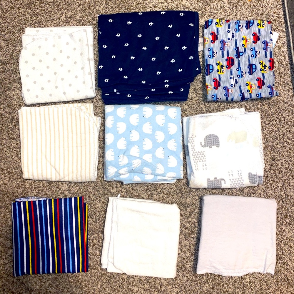 Newborn baby receiving blankets BUNDLE